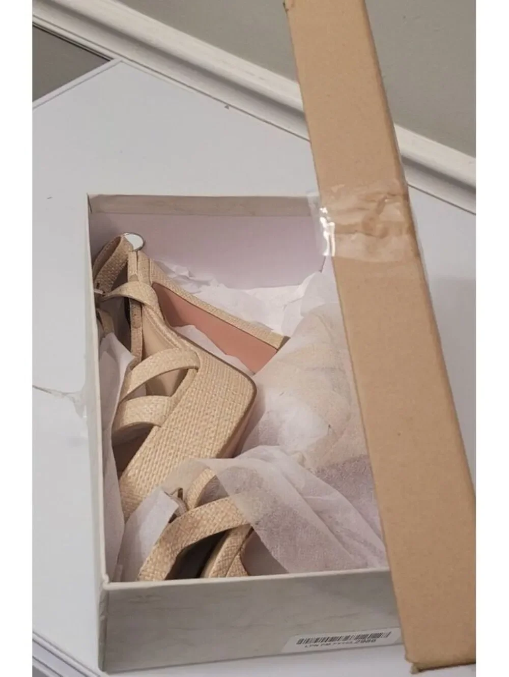 Dumley Women's Raffia Beige Platform Chunky Heel Sandals Fashion Shoes Size 6